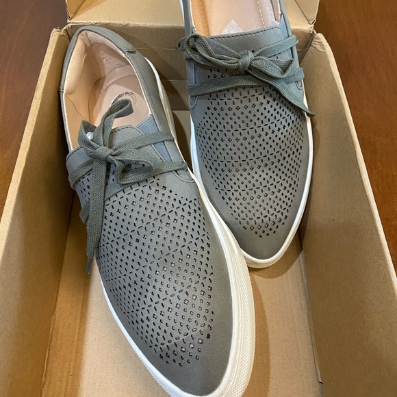 Comfort Slip-On Sneakers, Size 11, Gray - Picture 2 of 2